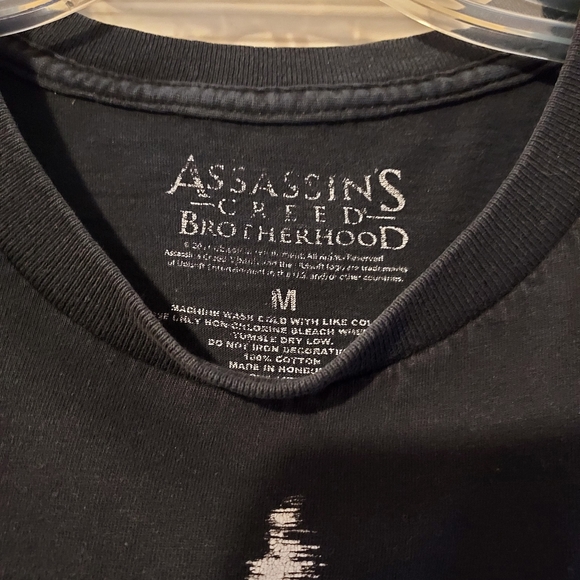 Assassins Creed Brotherhood Graphic Logo T Shirt Size Medium Black - Picture 4 of 8